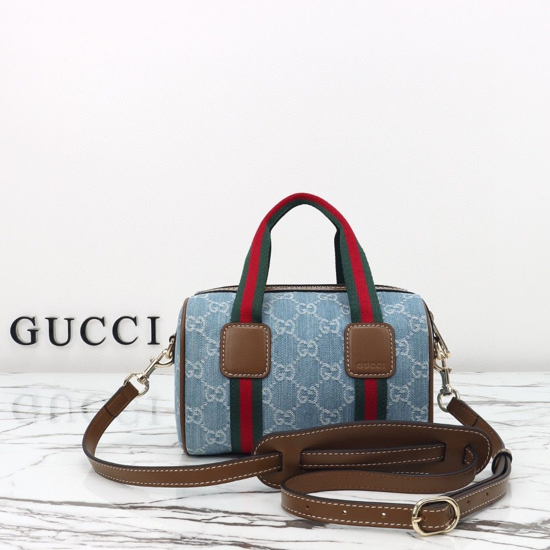 Gucci Mini GG Light blue and white GG denim Handbag