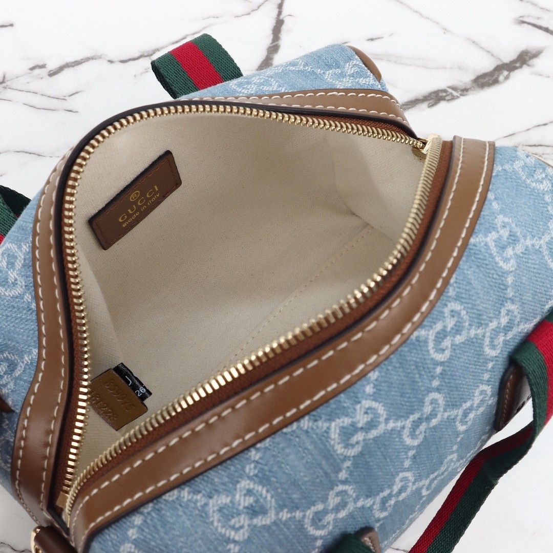 Gucci Mini GG Light blue and white GG denim Handbag