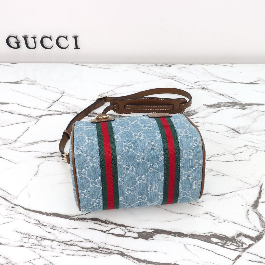 Gucci Mini GG Light blue and white GG denim Handbag