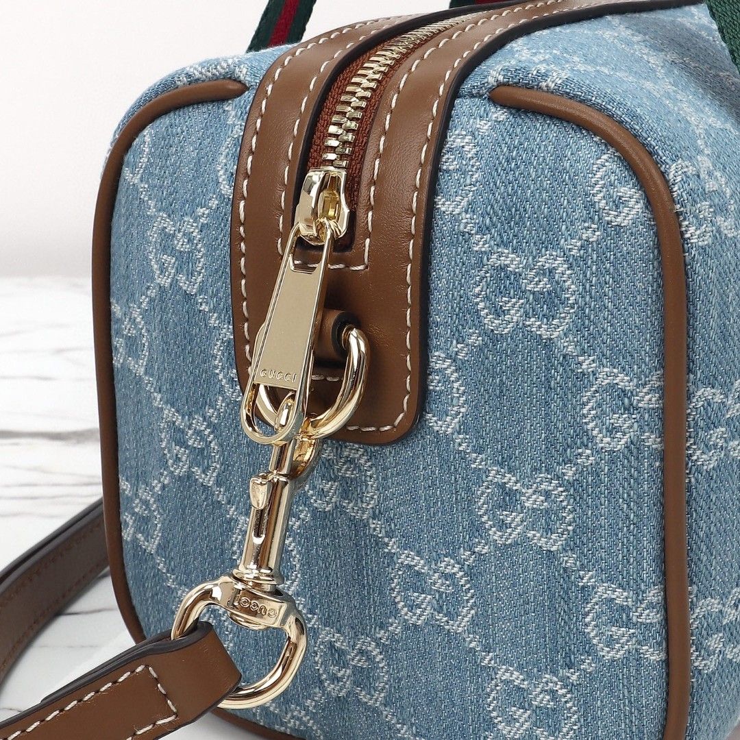 Gucci Mini GG Light blue and white GG denim Handbag
