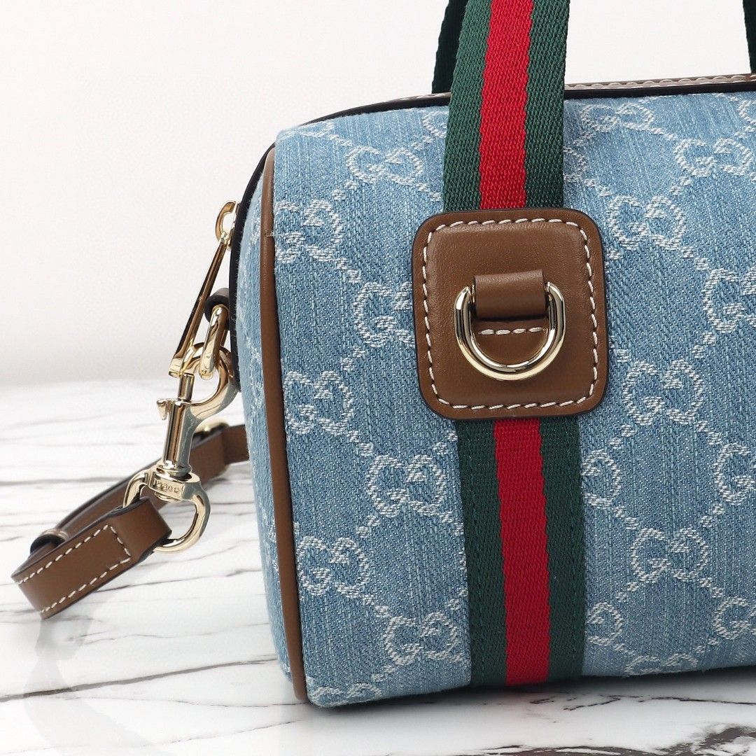 Gucci Mini GG Light blue and white GG denim Handbag
