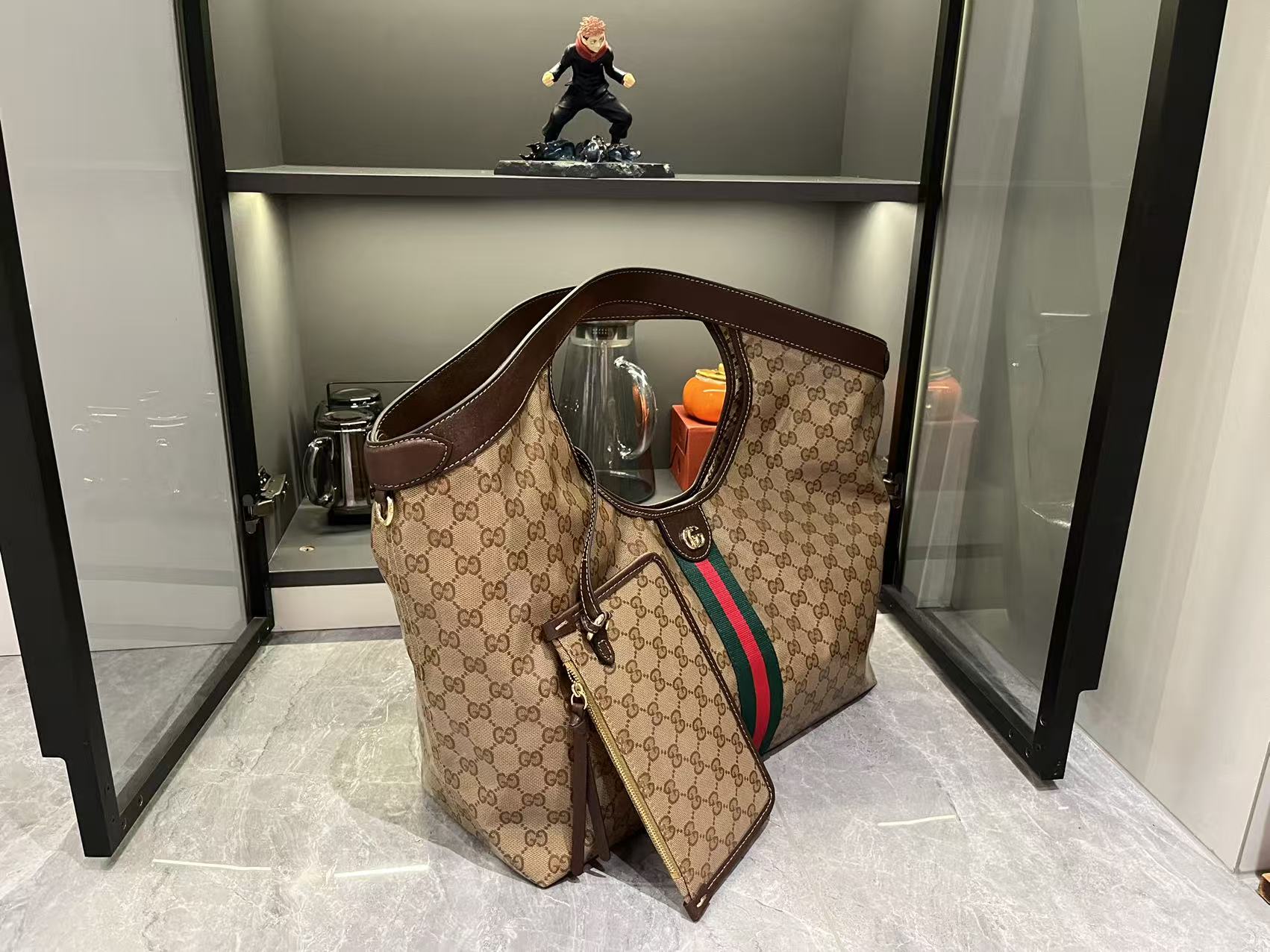 Gucci Giglio GG large tote bag varnished GG fabric - Bag