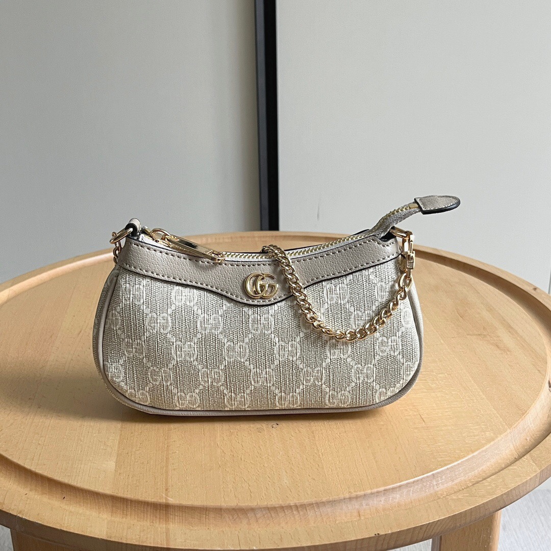 Gucci Ophidia Mini Collection Handbag - Beige And White Bag