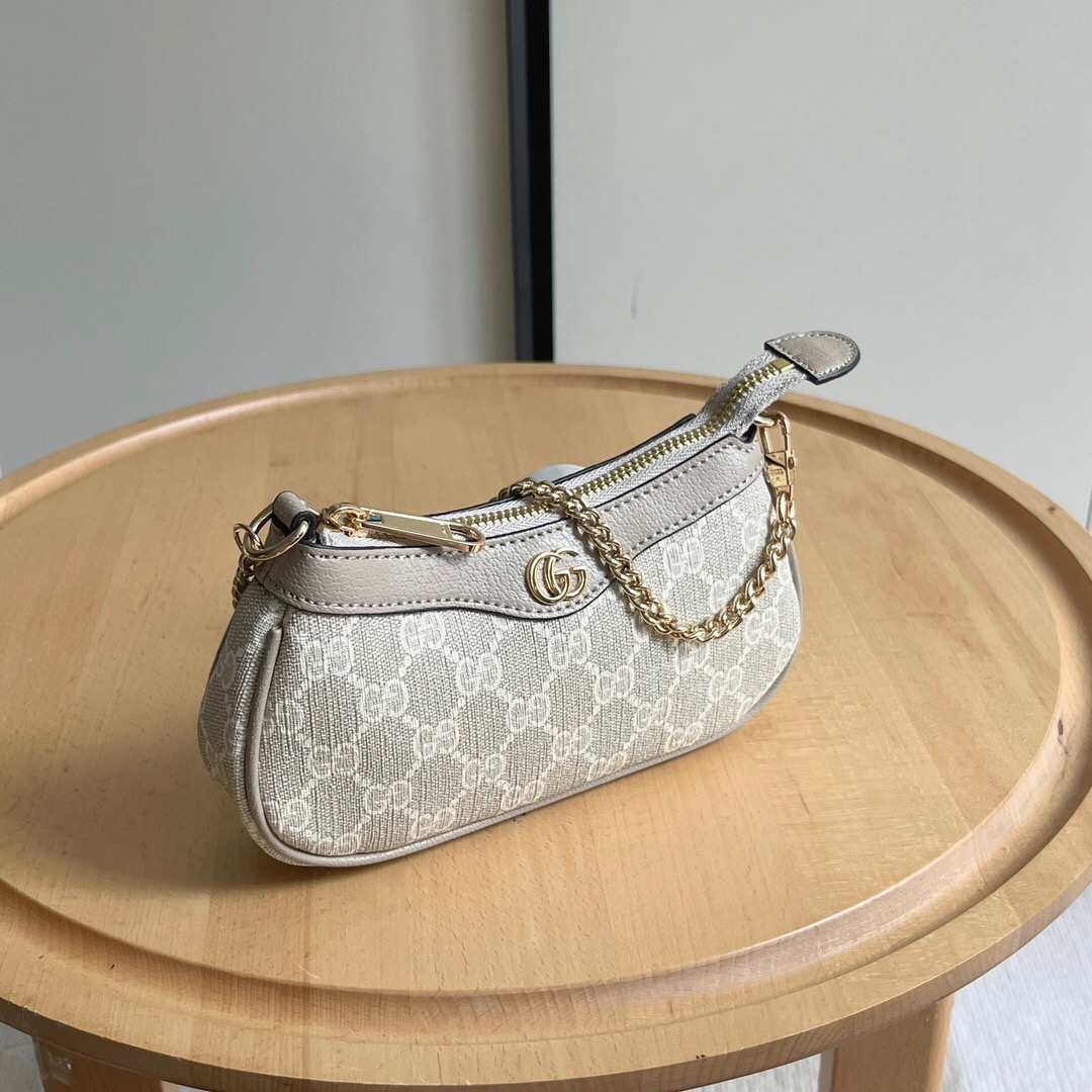 Gucci Ophidia Mini Collection Handbag - Beige And White Bag