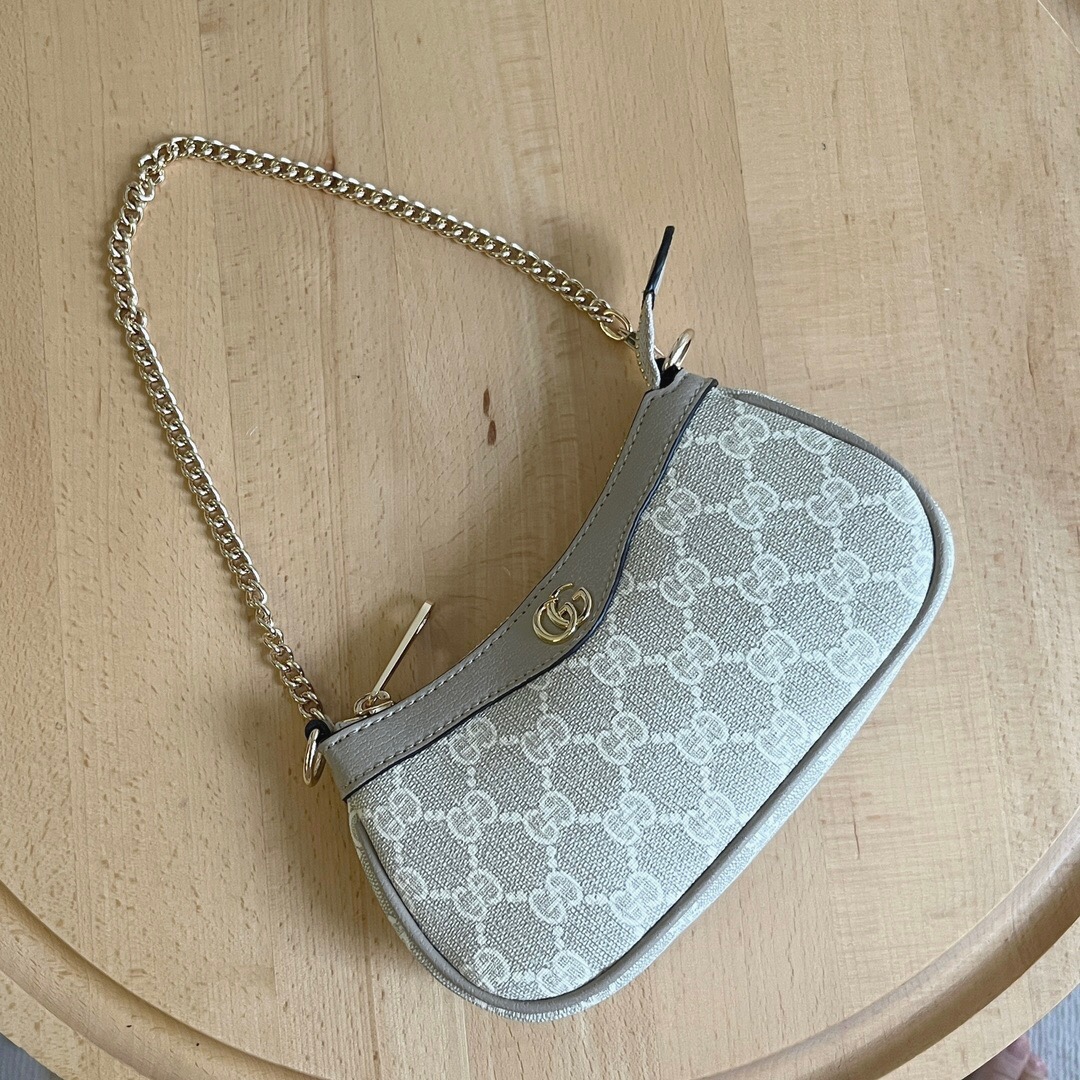 Gucci Ophidia Mini Collection Handbag - Beige And White Bag