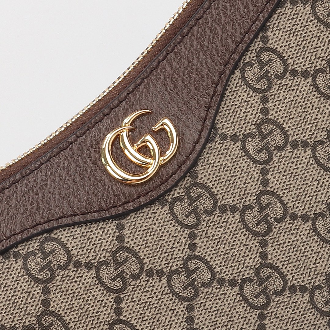 Gucci Ophidia Collection Small Handbag with Extra Strap - Beige And Dark Brown Bag