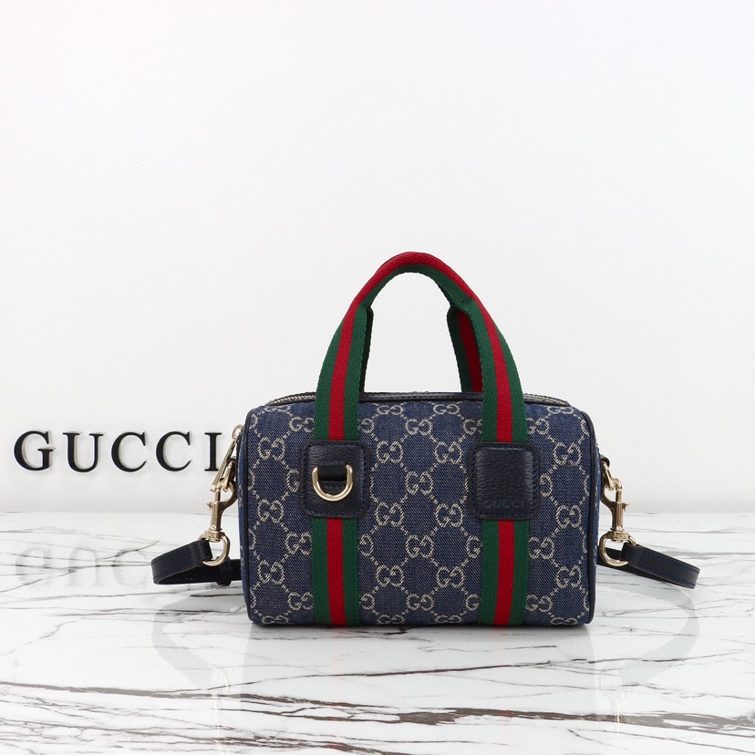 Gucci Mini GG blue and white GG denim Handbag