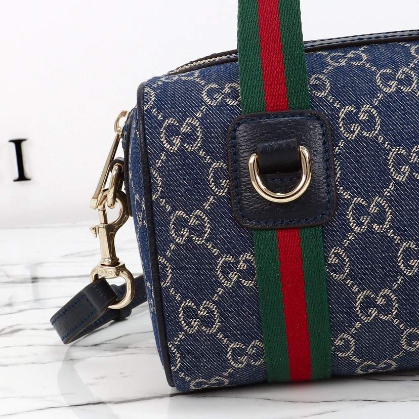 Gucci Mini GG blue and white GG denim Handbag