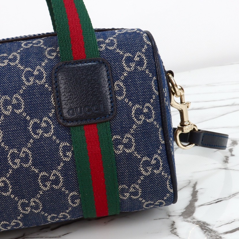 Gucci Mini GG blue and white GG denim Handbag