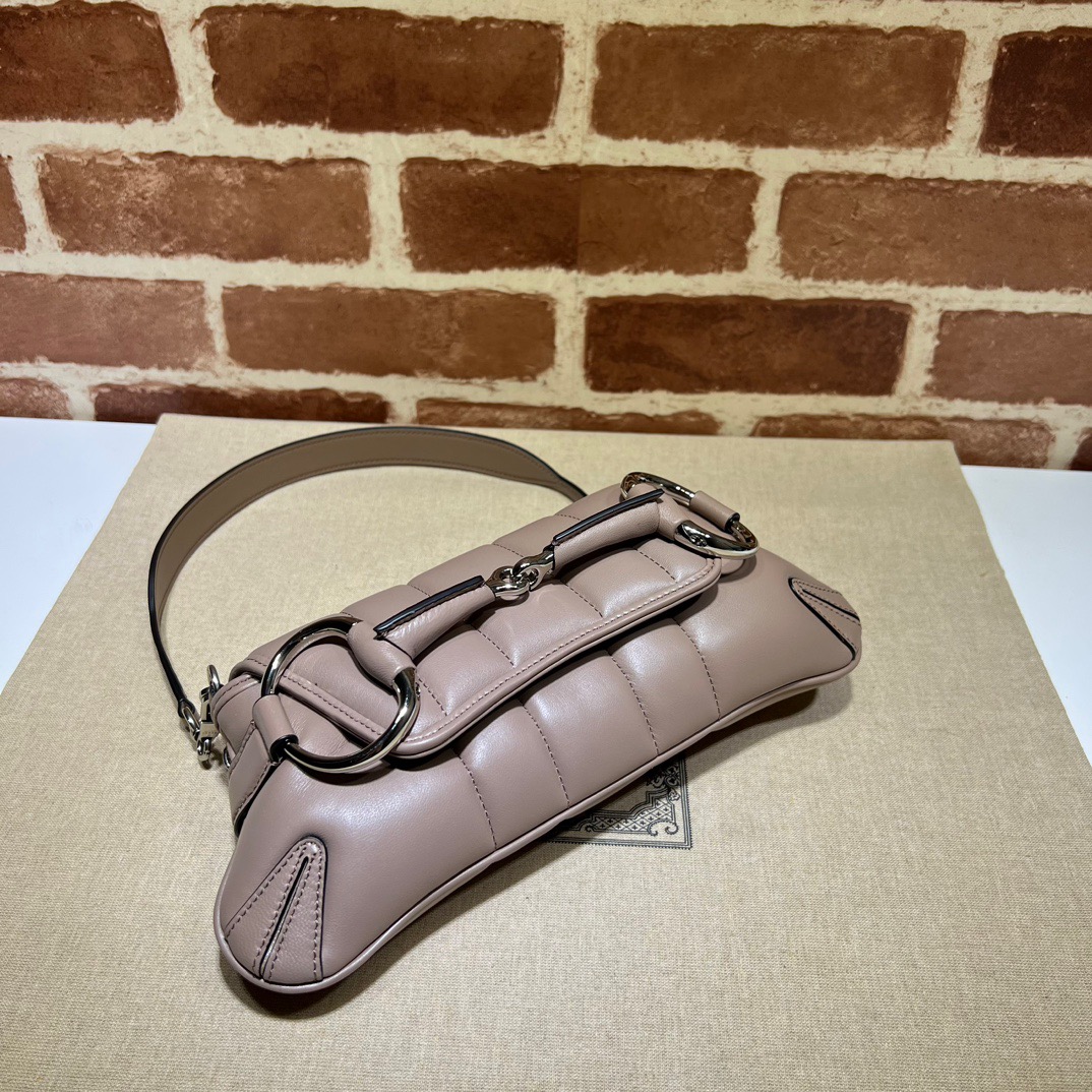 Gucci Horsebit Chain Small Shoulder Bag Taupe - Bag