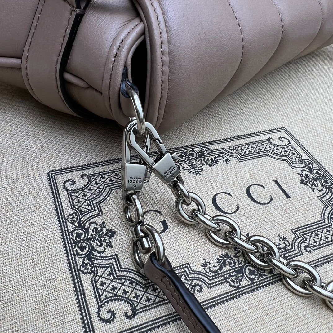 Gucci Horsebit Chain Small Shoulder Bag Taupe - Bag