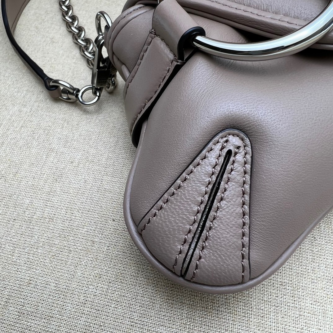 Gucci Horsebit Chain Small Shoulder Bag Taupe - Bag