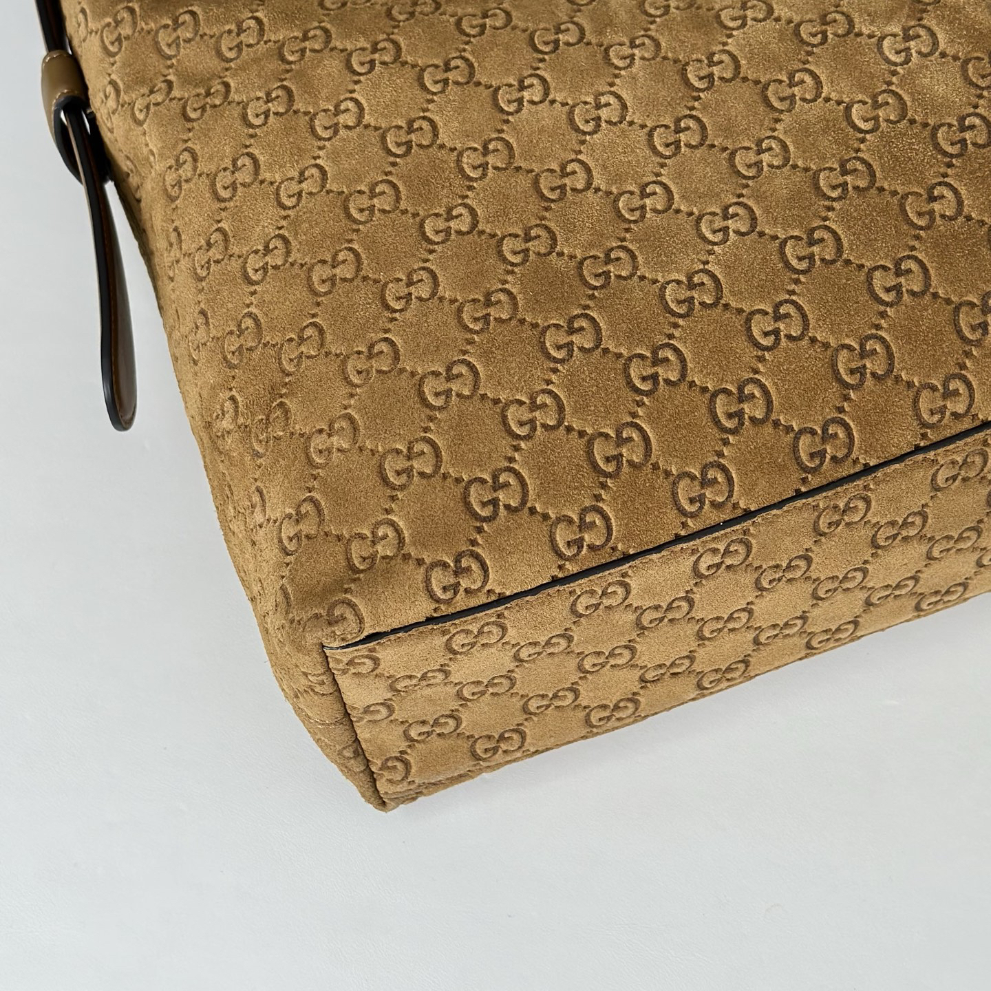 Gucci Beatrix large tote Brown embossed GG suede - Bag