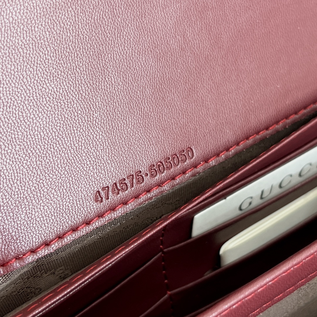 Gucci Marmont Chain Wallet - Red Wallet