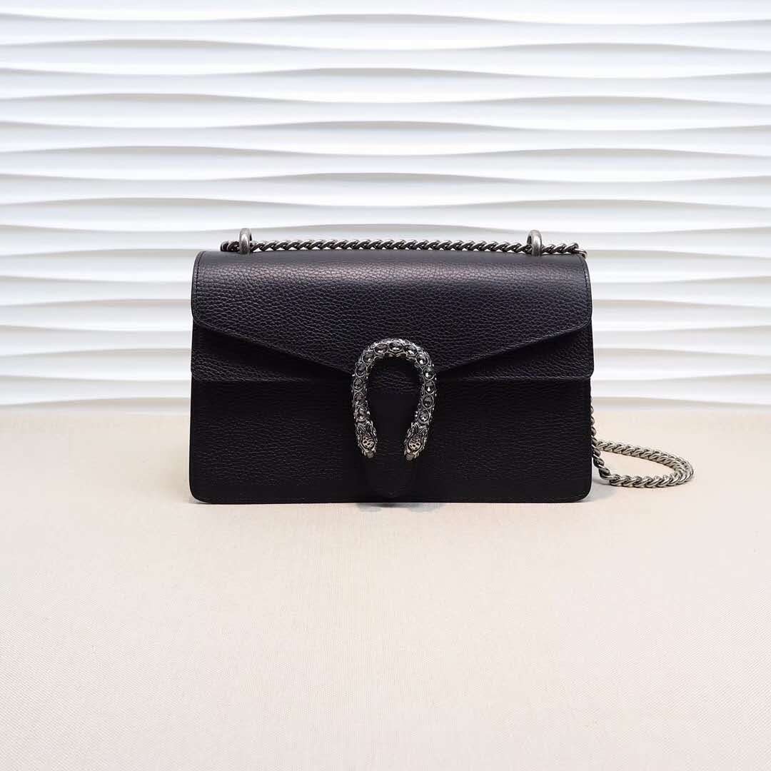 Gucci DIONYSUS Black Leather Shoulder Bag