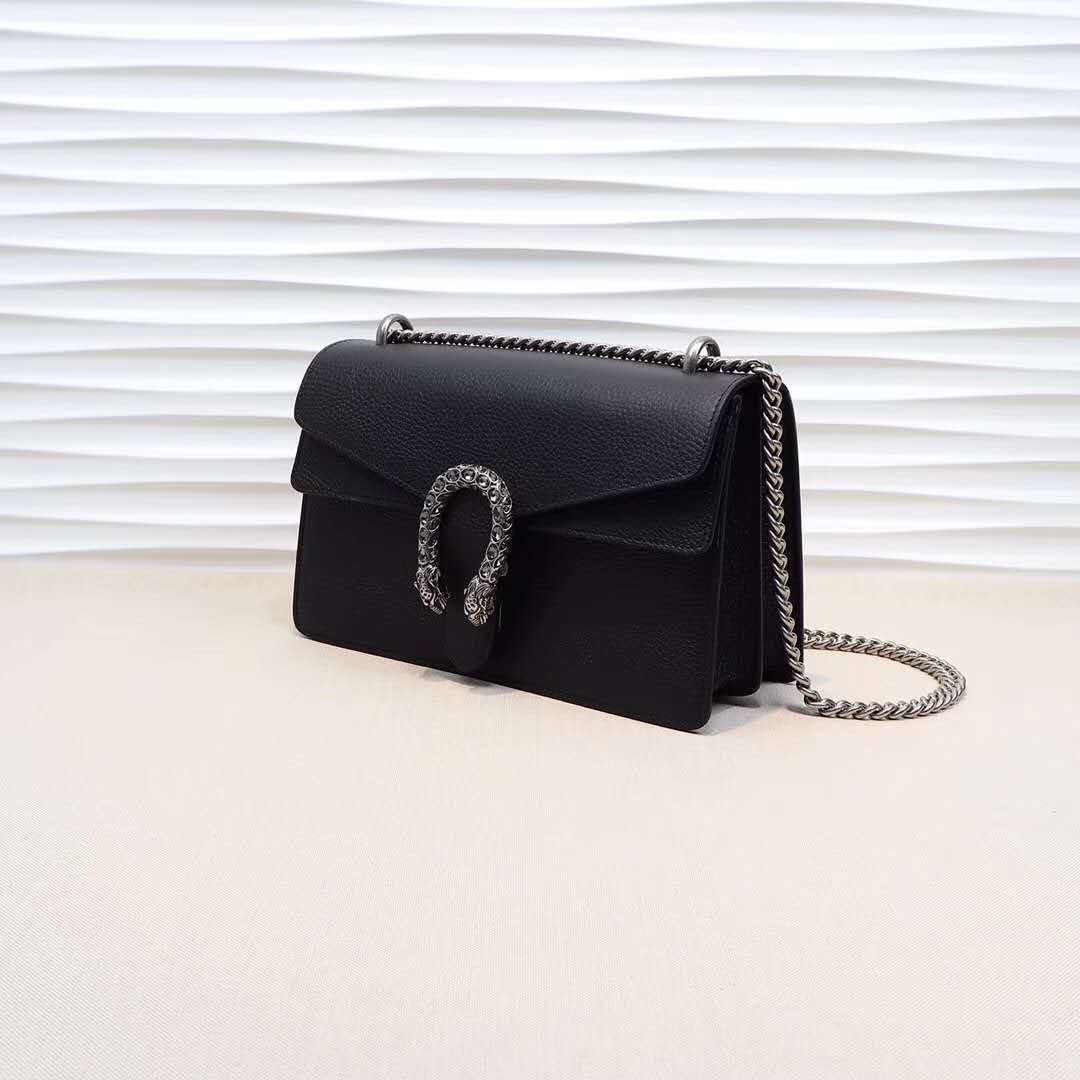 Gucci DIONYSUS Black Leather Shoulder Bag