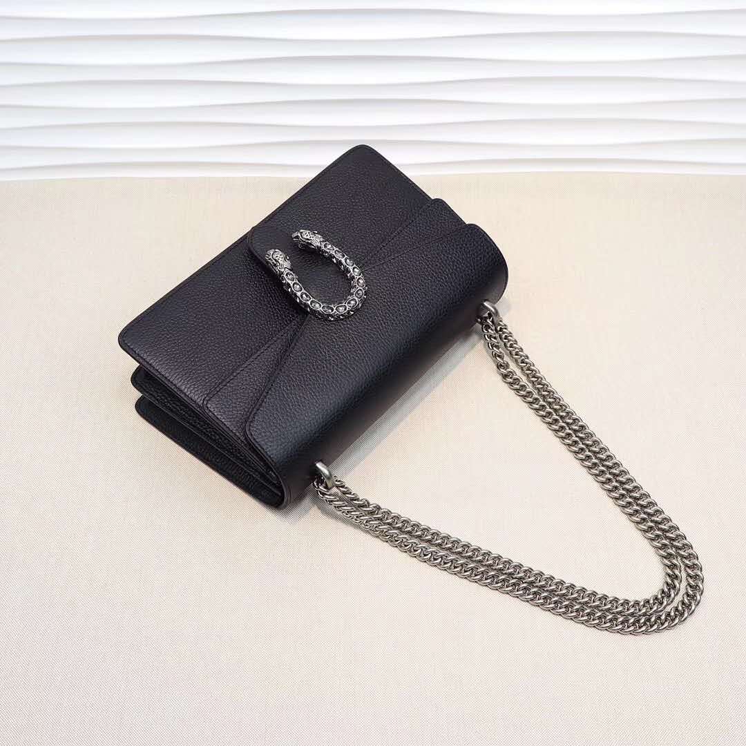 Gucci DIONYSUS Black Leather Shoulder Bag
