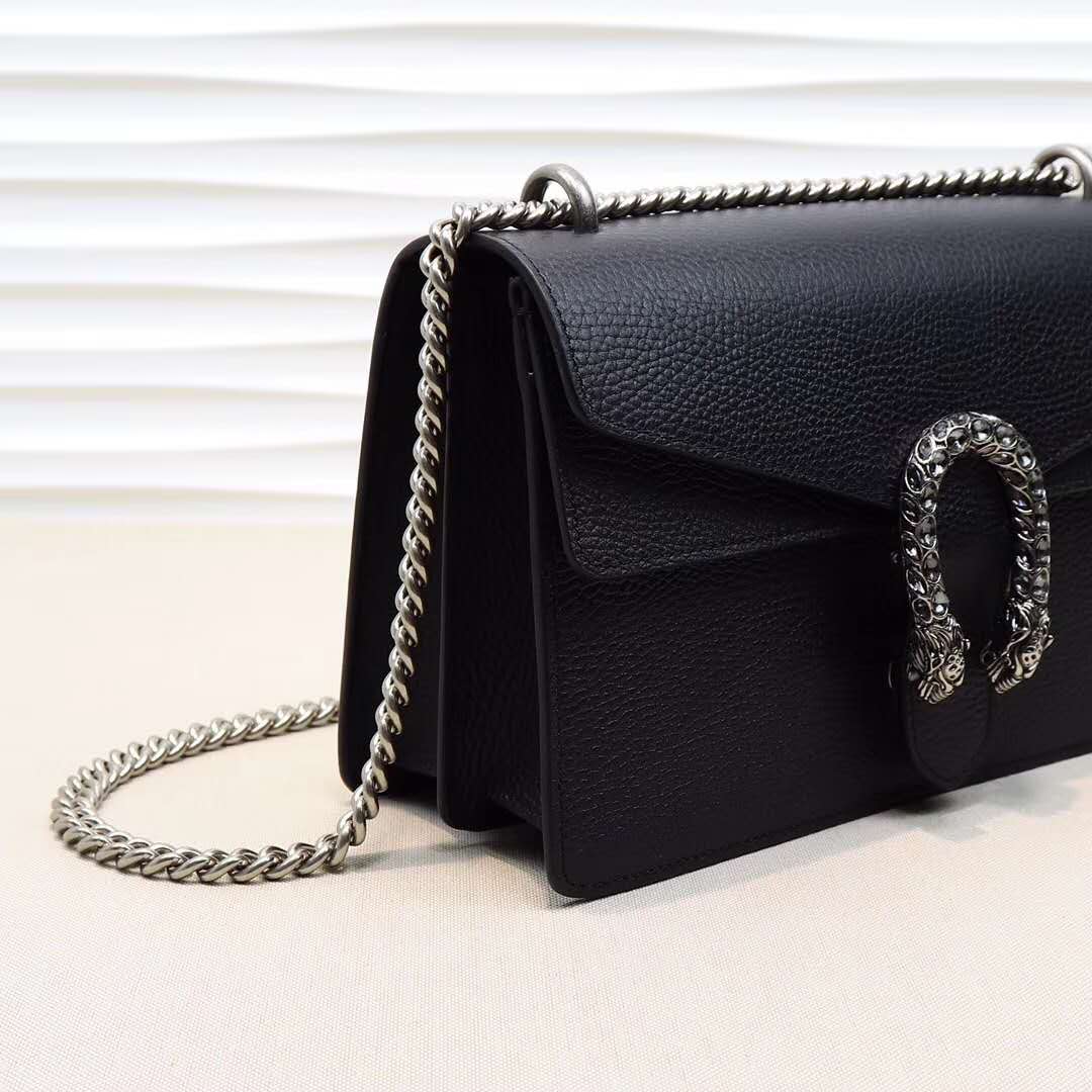 Gucci DIONYSUS Black Leather Shoulder Bag