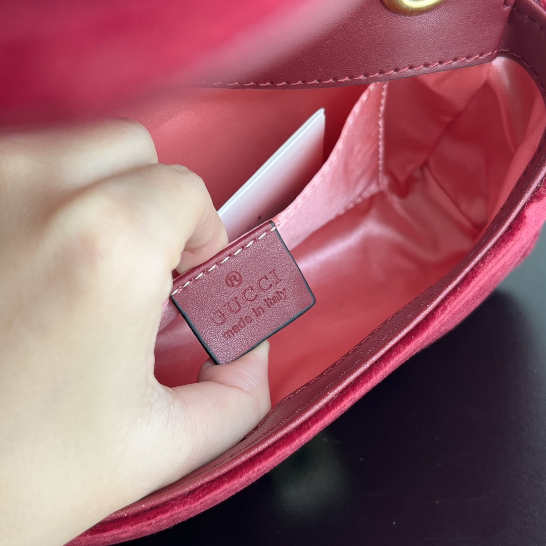 Gucci GG Marmont Velvet Collection - Deep Red Bag