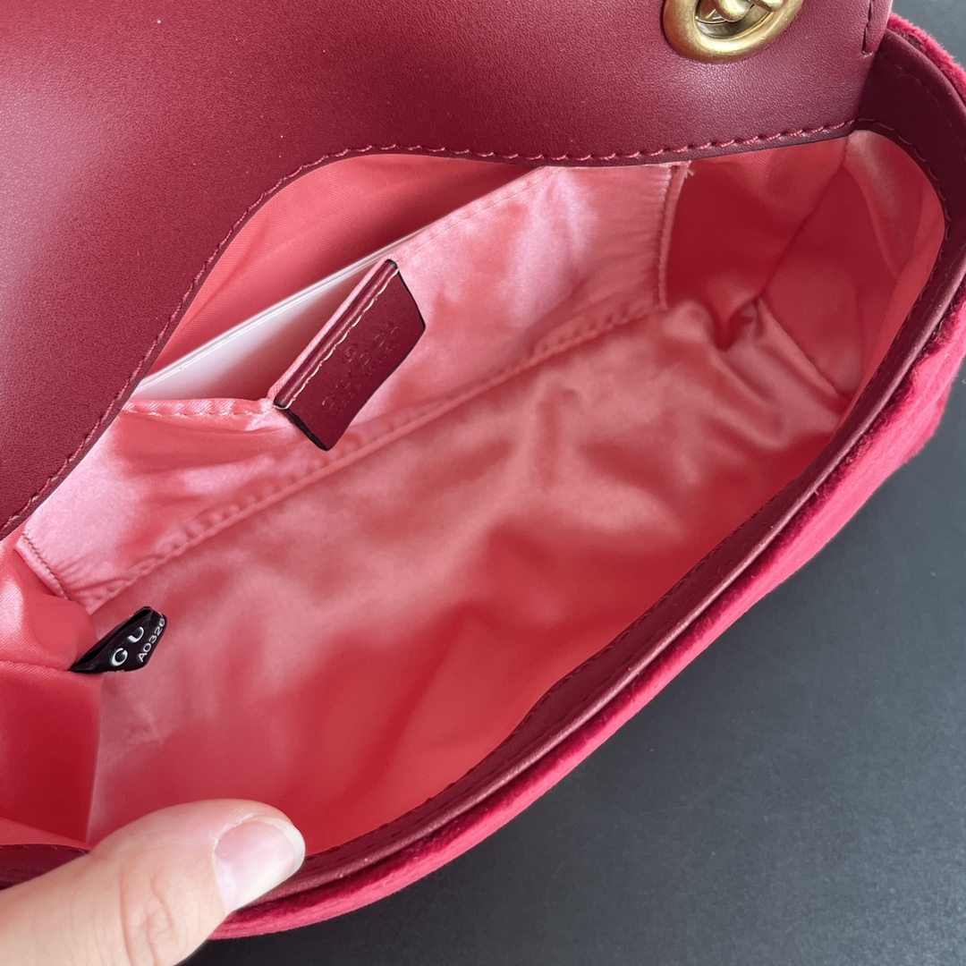 Gucci GG Marmont Velvet Collection - Deep Red Bag