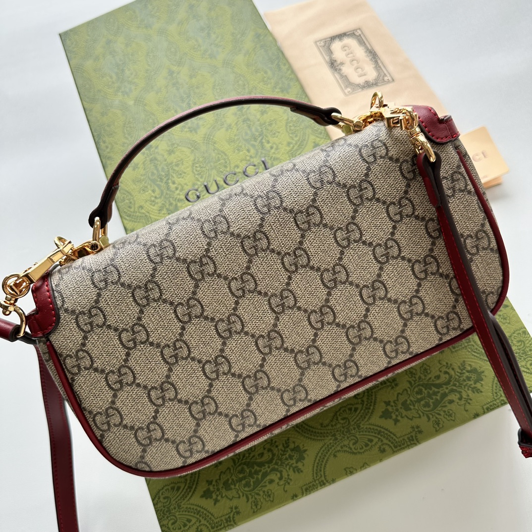 Gucci Horsebit 1955 Small Red Shoulder Bag