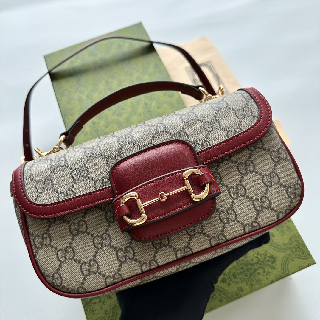 Gucci Horsebit 1955 Small Red Shoulder Bag