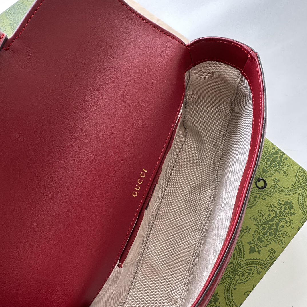 Gucci Horsebit 1955 Small Red Shoulder Bag