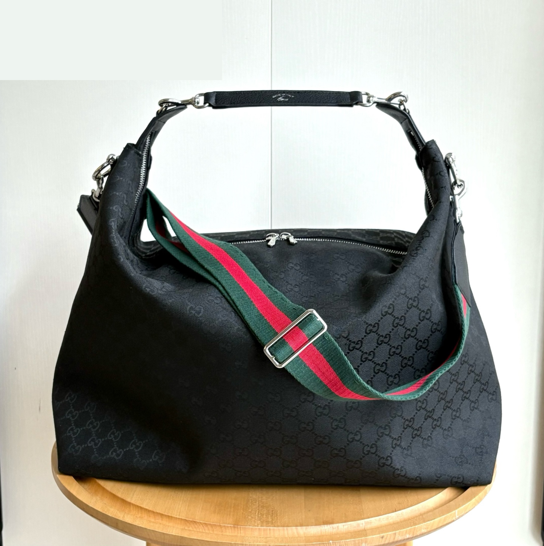 Gucci Brera crossbody bag Black GG canvas - Bag