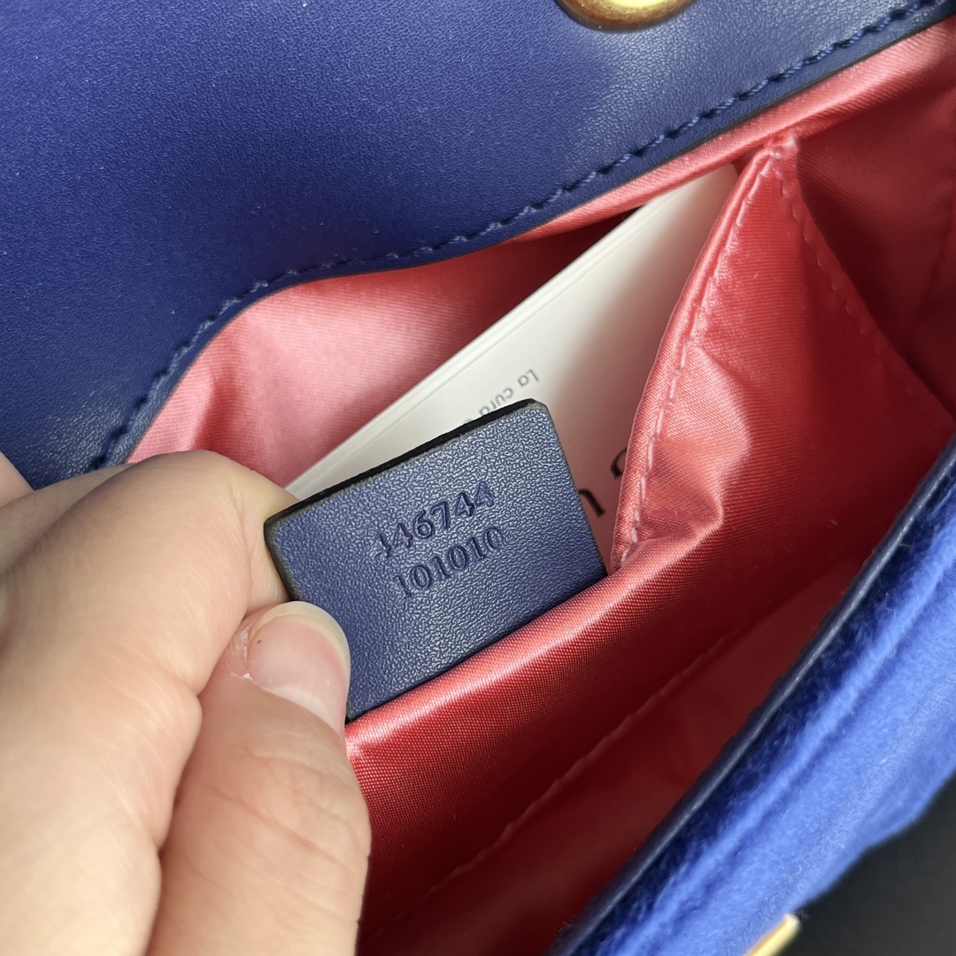 Gucci GG Marmont Velvet Collection - Blue Bag
