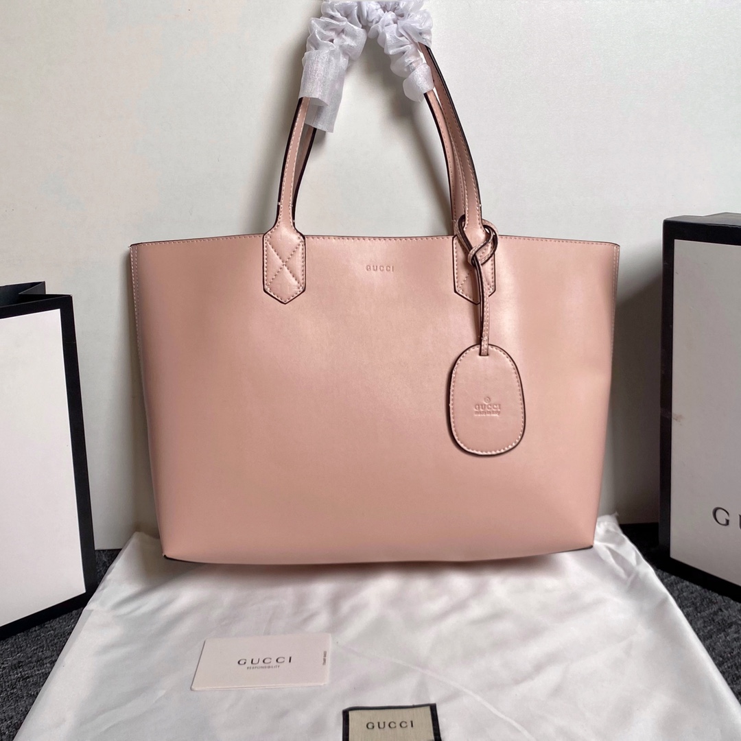 Gucci GG Monogram Blooms Medium Reversible Tote Beige Multicolor Pink - Bag