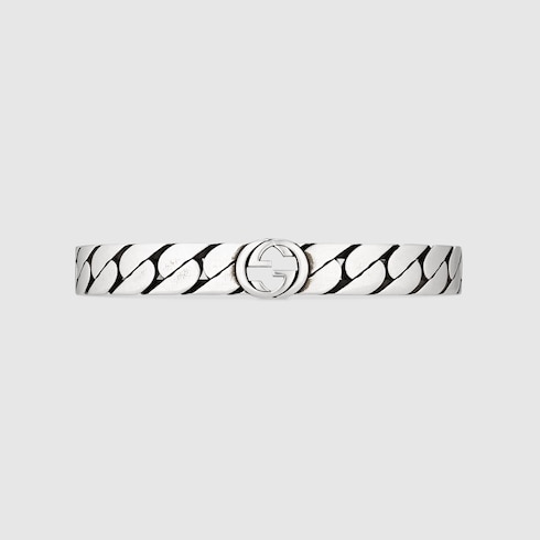 Wide Interlocking G bracelet