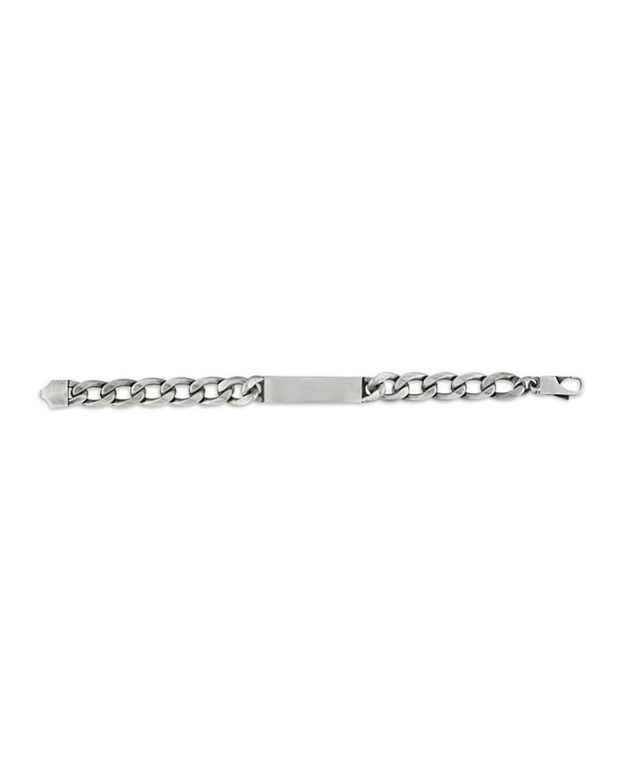 Sterling Silver Turquoise Enamel Logo ID Bracelet