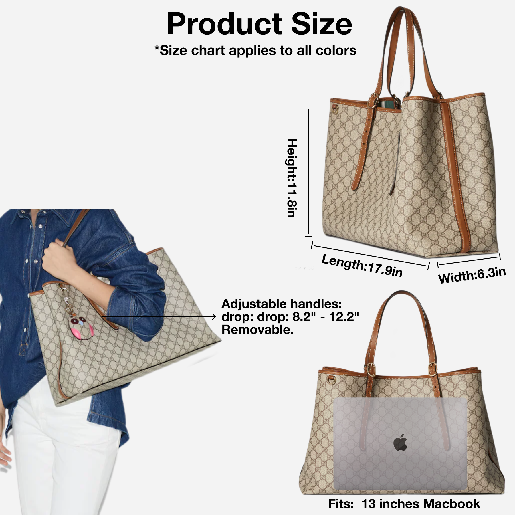 Gucci GG Emblem Maxi Black tote bag