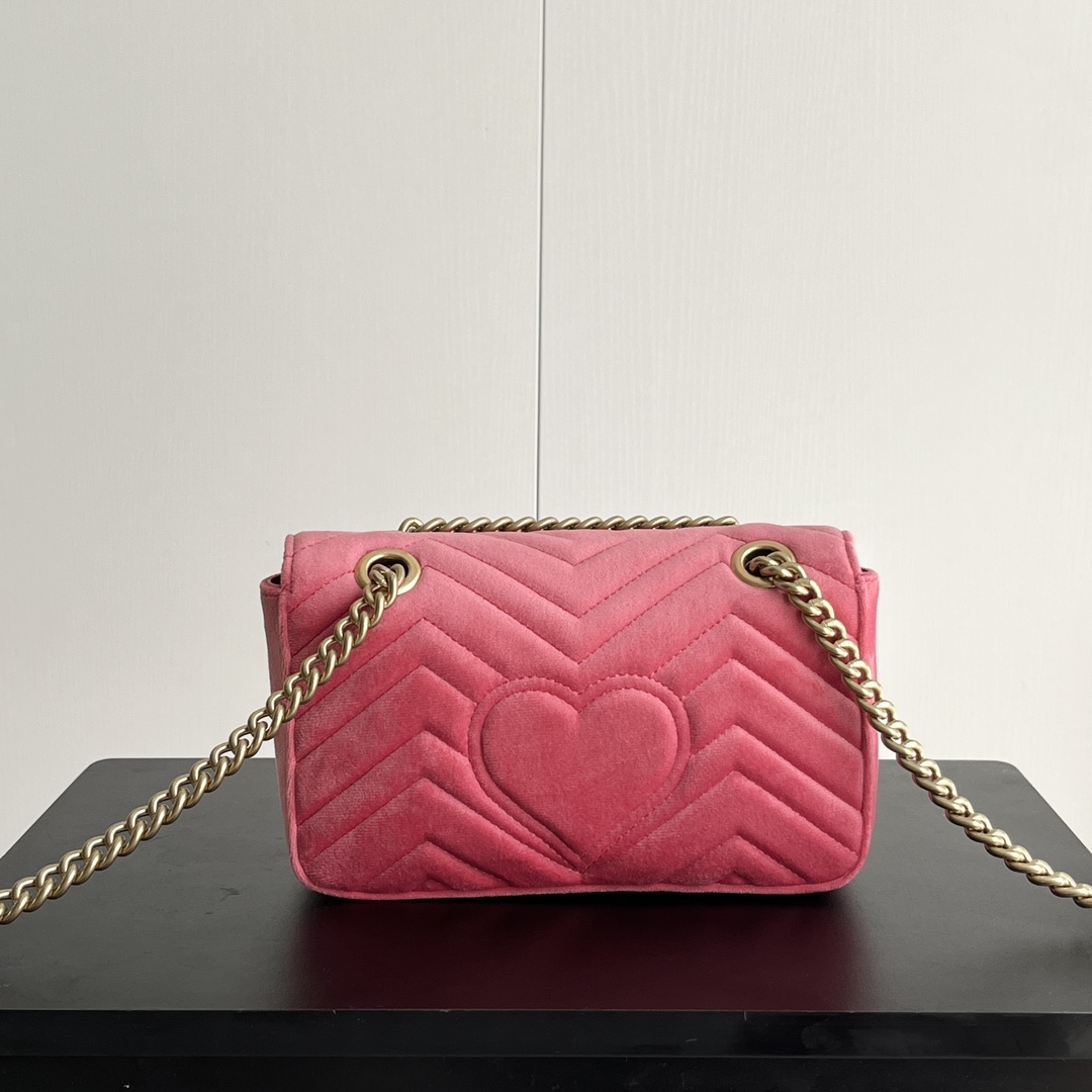 Gucci GG Marmont Velvet Collection - Red Cherry Blossom Bag