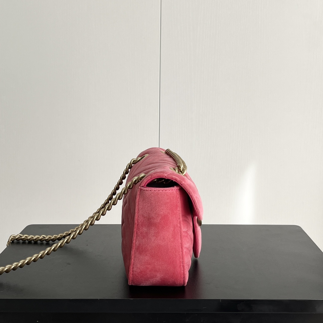 Gucci GG Marmont Velvet Collection - Red Cherry Blossom Bag