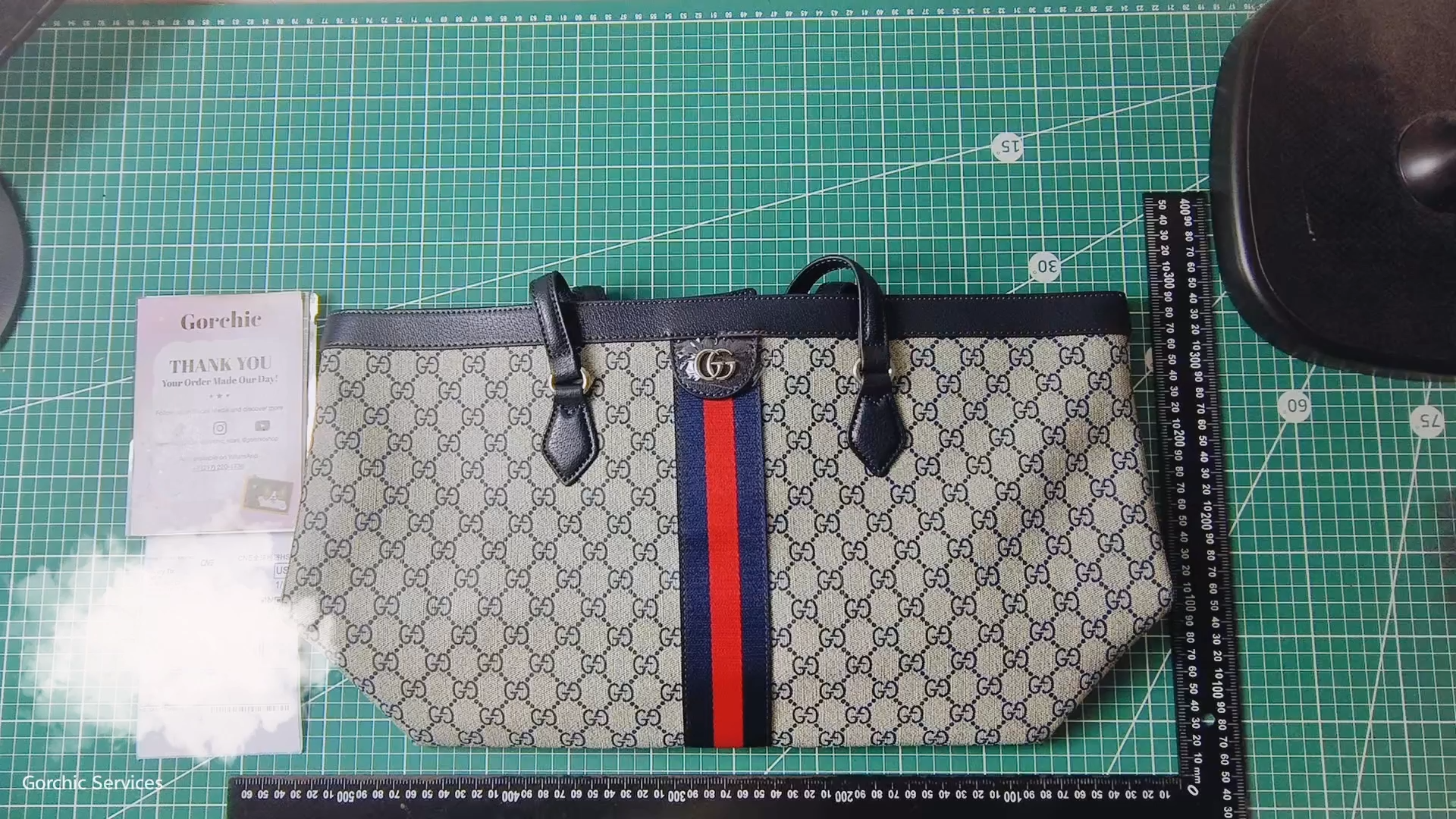 Gucci Ophidia medium tote bag Blue- Bag