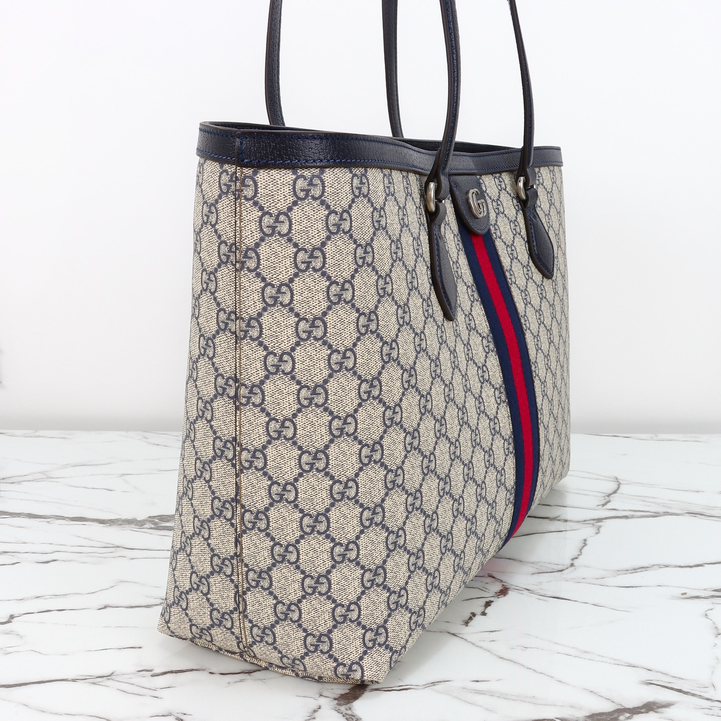 Gucci Ophidia medium tote bag Blue- Bag