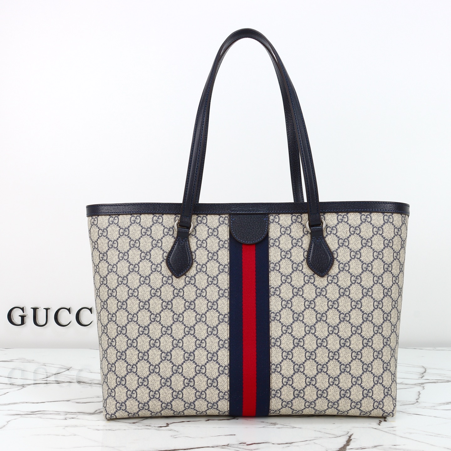 Gucci Ophidia medium tote bag Blue- Bag