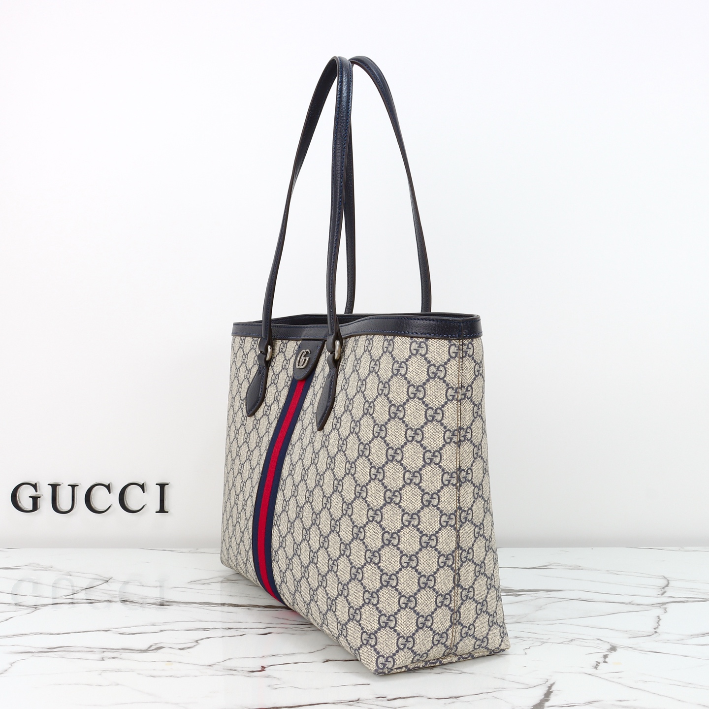 Gucci Ophidia medium tote bag Blue- Bag