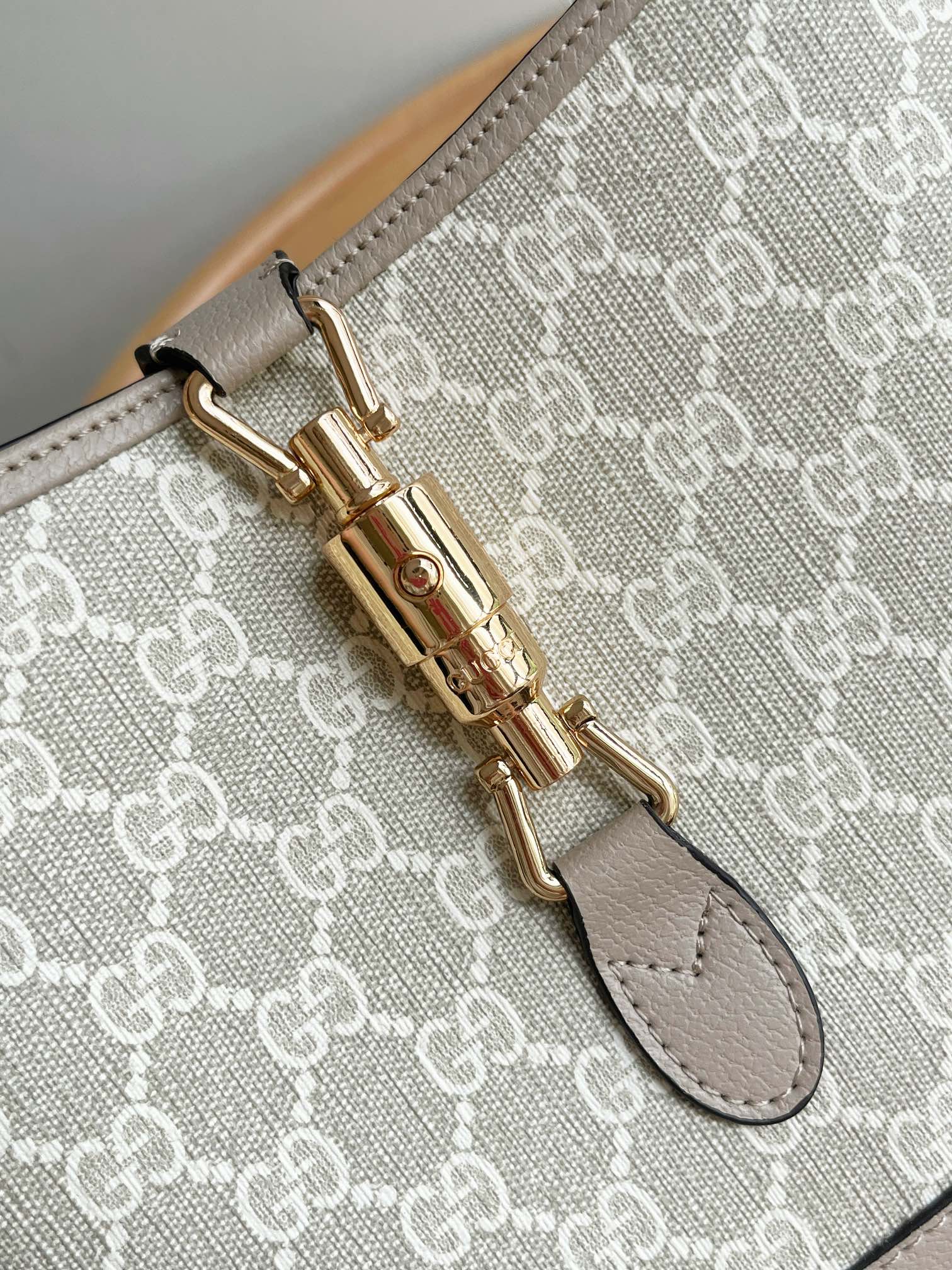 Gucci Jackie 1961 Small GG And Leather Bag