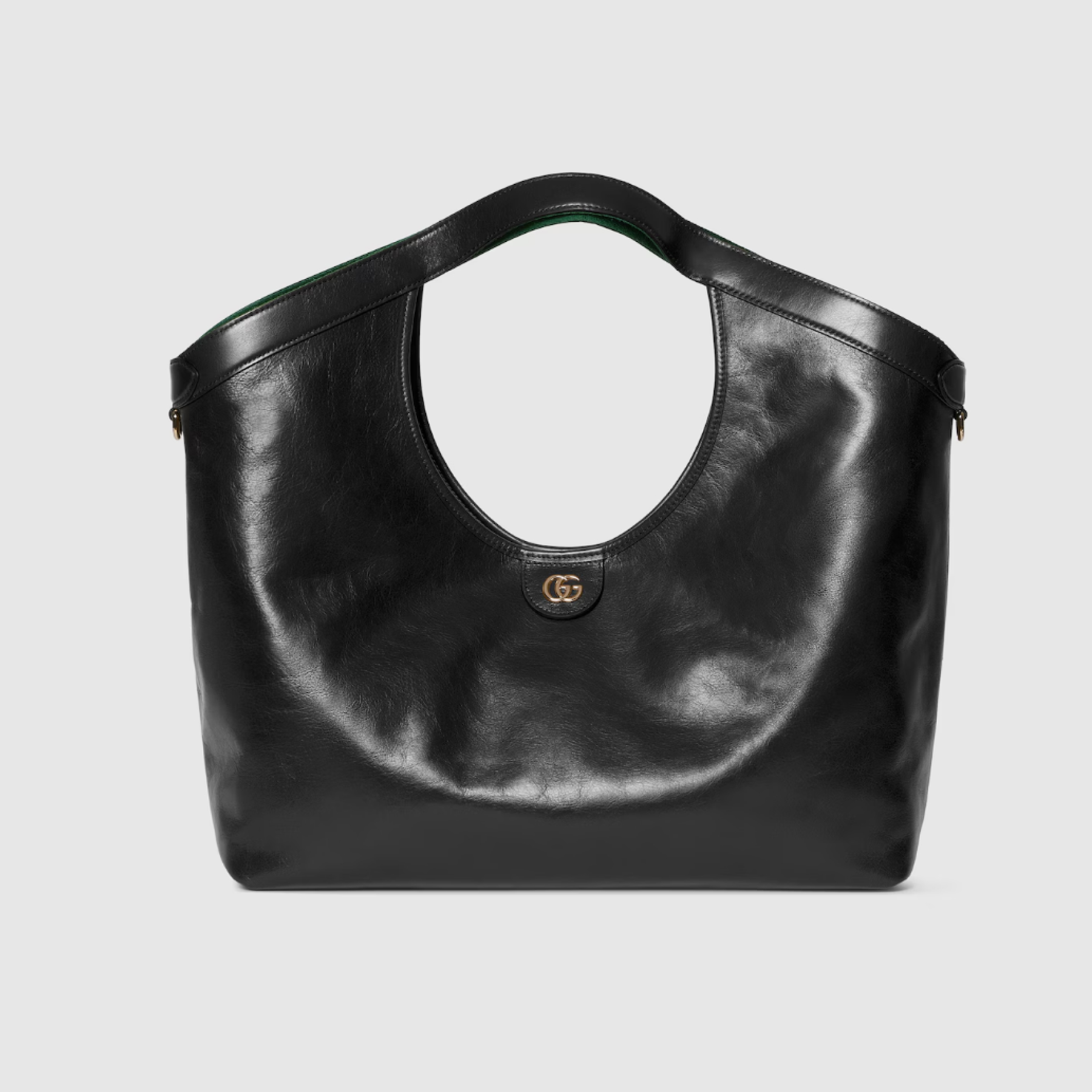 Gucci Giglio large tote bag - Black soft glossy leather