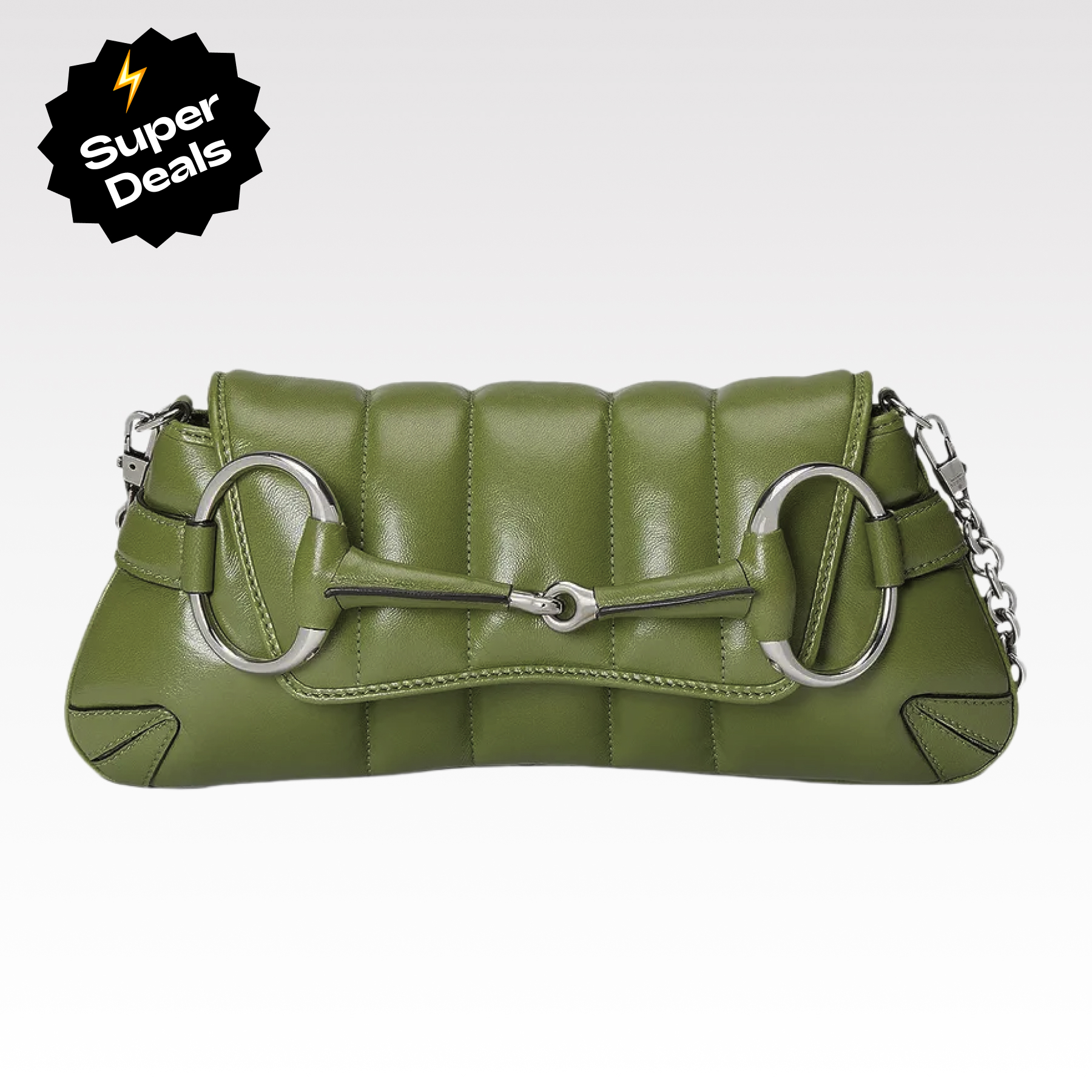 Gucci Horsebit Chain Small Shoulder Bag Green - Bag