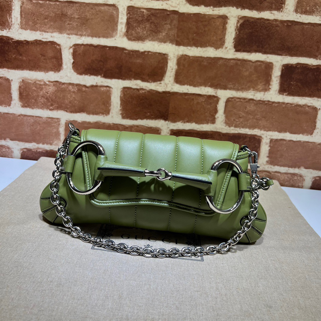 Gucci Horsebit Chain Small Shoulder Bag Green - Bag