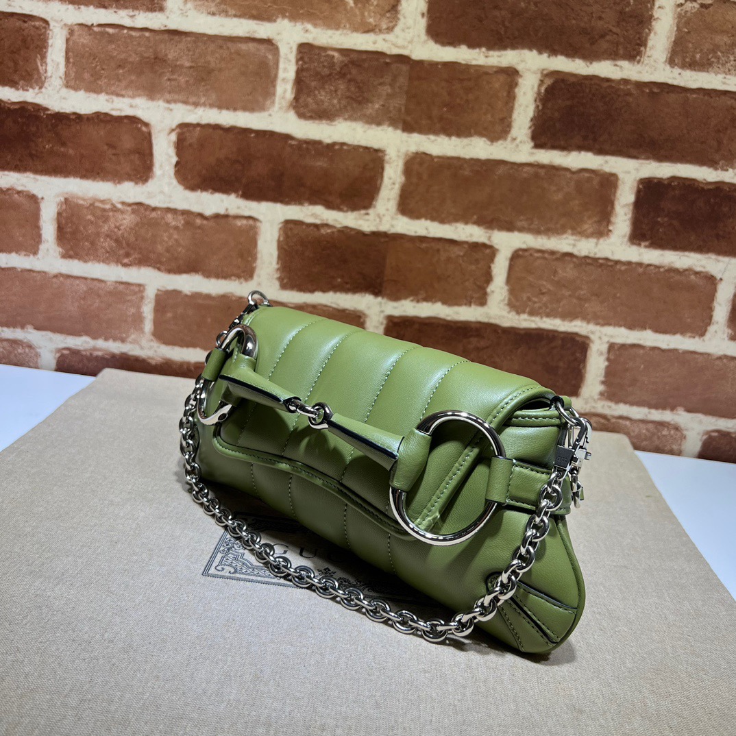Gucci Horsebit Chain Small Shoulder Bag Green - Bag