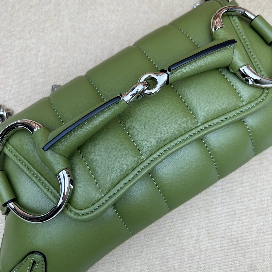Gucci Horsebit Chain Small Shoulder Bag Green - Bag