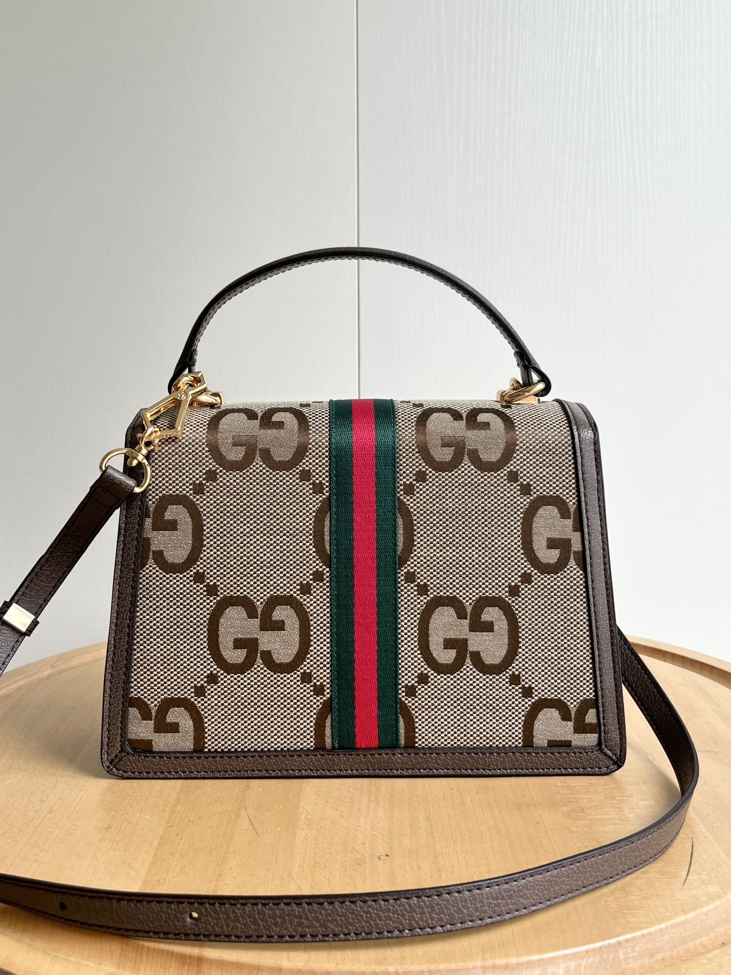 Gucci Jumbo GG Canvas Small Ophidia Top Handle - Bag
