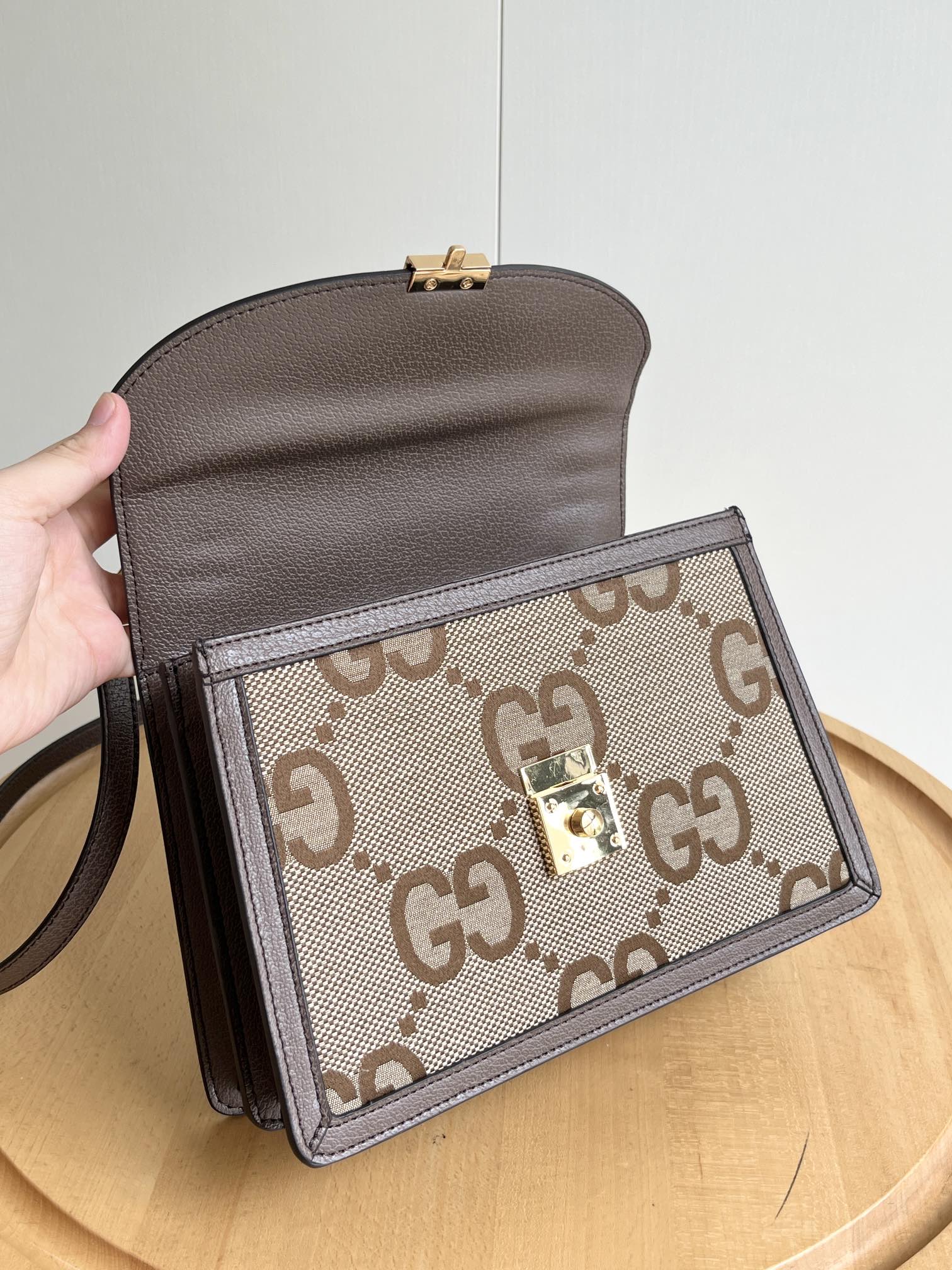 Gucci Jumbo GG Canvas Small Ophidia Top Handle - Bag