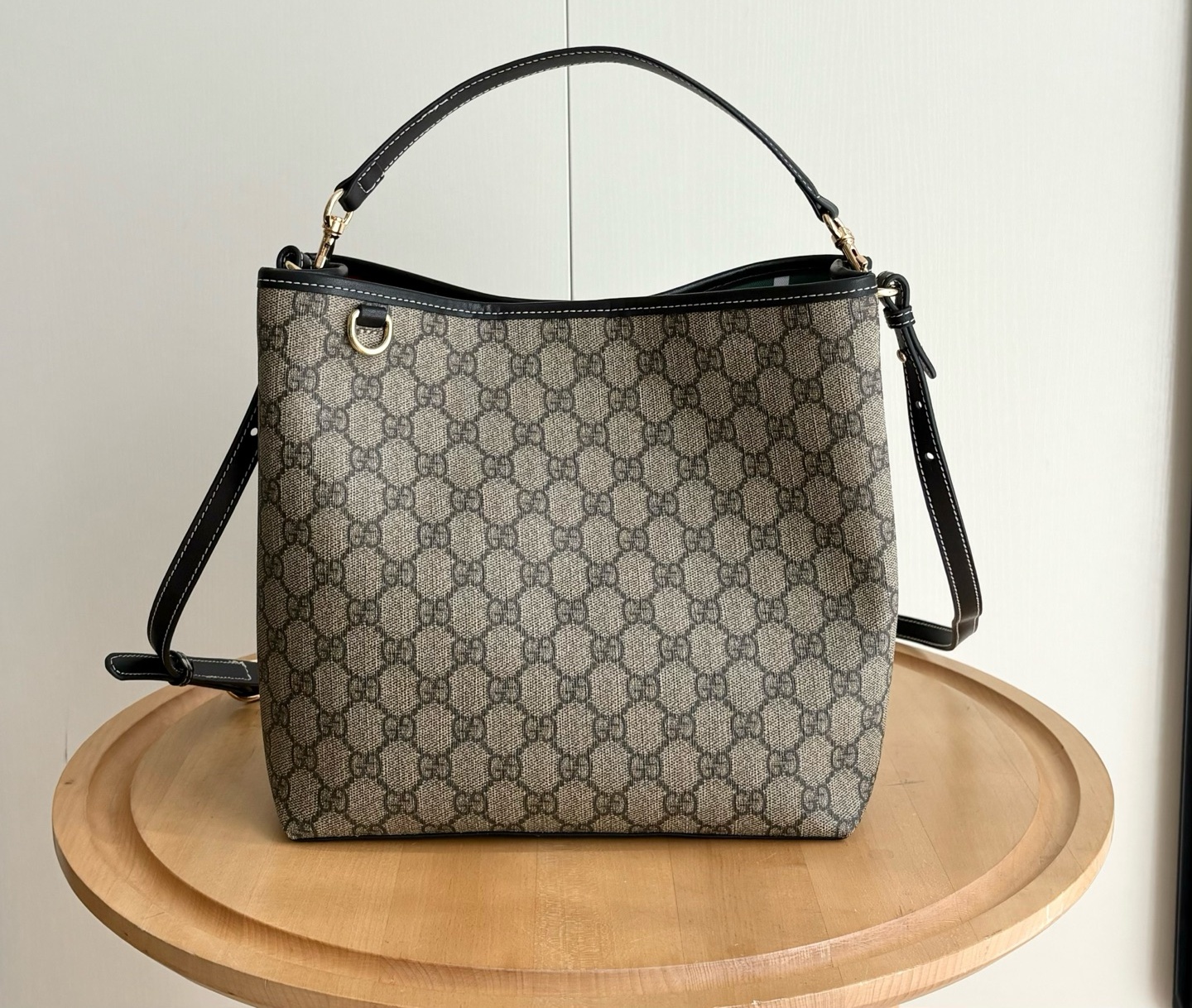 Gucci GG Emblem Bucket Bag - Black