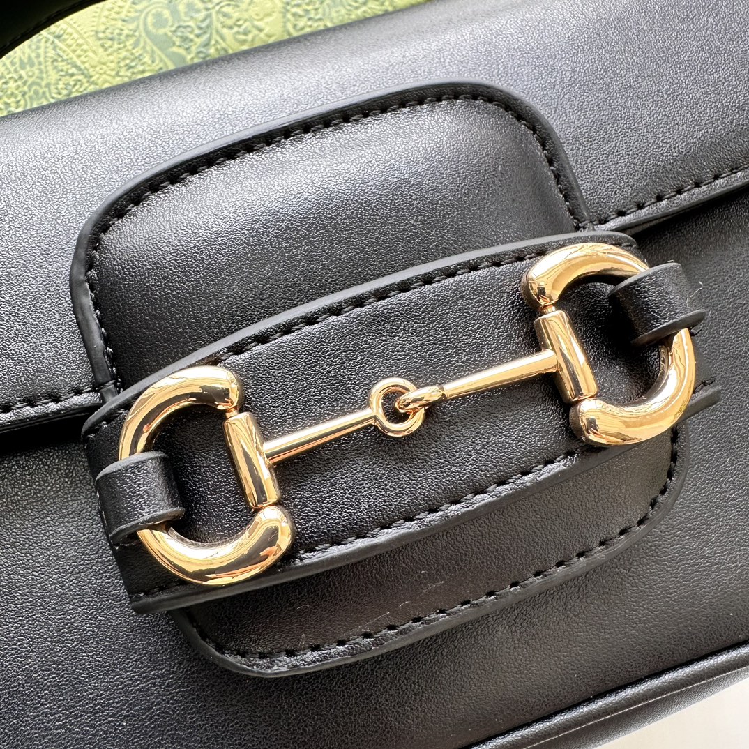 Gucci Horsebit 1955 Small Black Leather Shoulder Bag