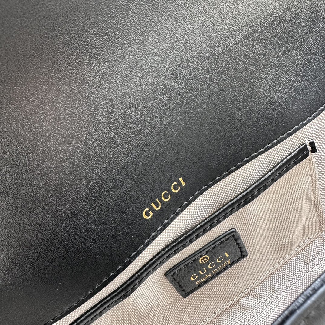 Gucci Horsebit 1955 Small Black Leather Shoulder Bag